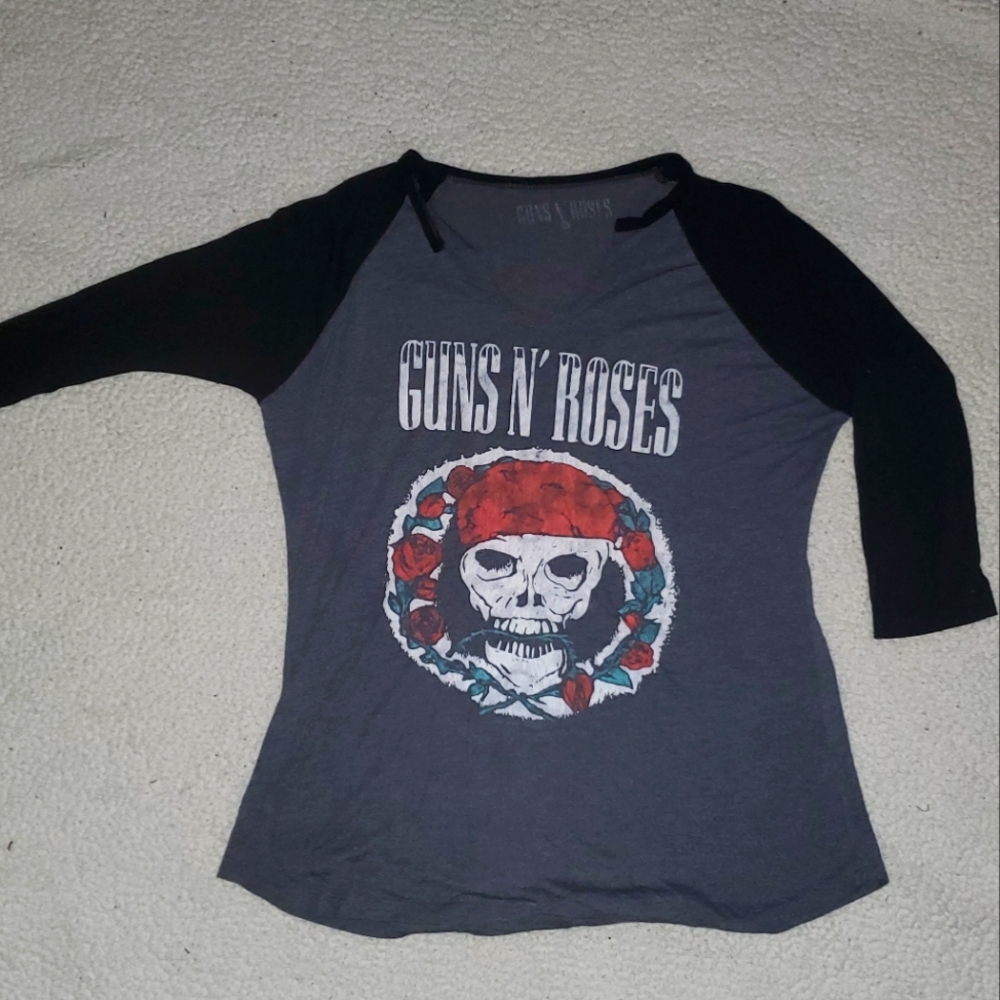 Guns n' Roses 3/4 sleeve graphic tee